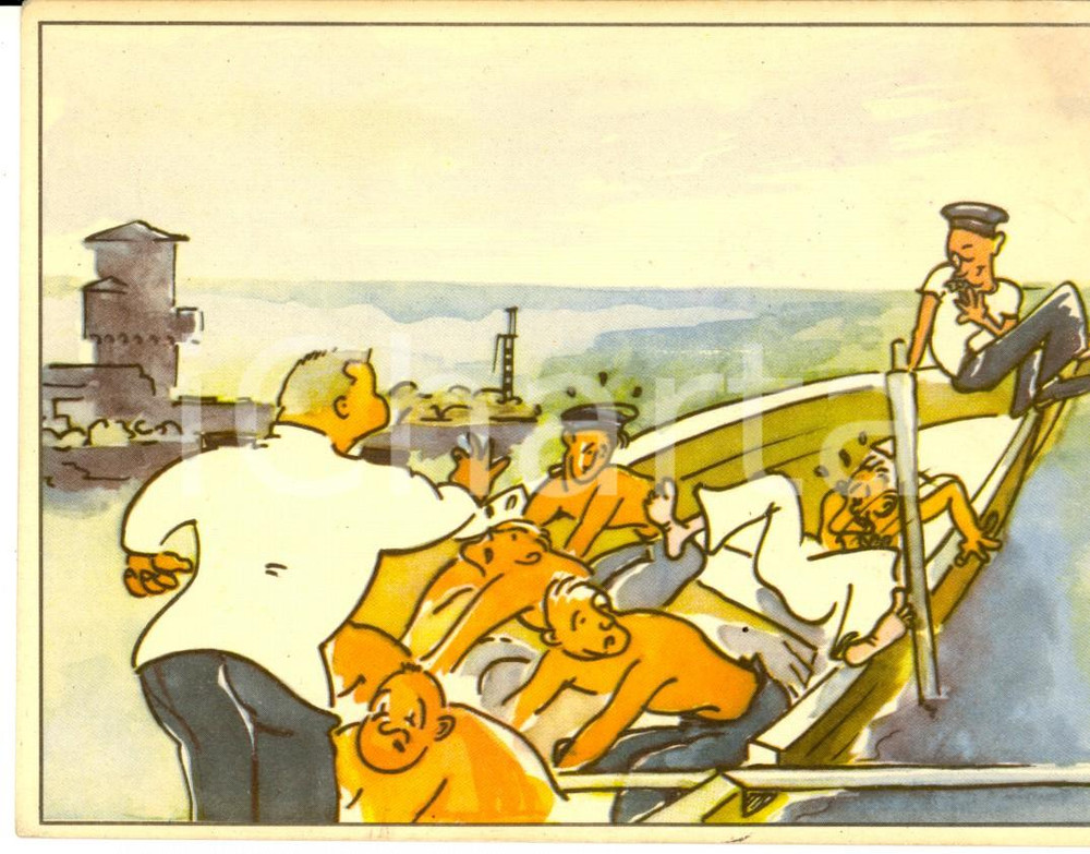 Cartolina originale da collezione 1950 ca MINISTERO DELLA DIFESA  MARINA Centro Assistenza Cartolina ILLUSTRATA 1