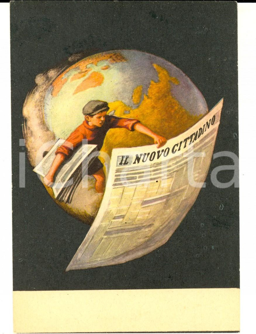 Cartolina originale da collezione 1950 ca IL NUOVO CITTADINO Cartolina ILLUSTRATA pubblicitaria 2 1