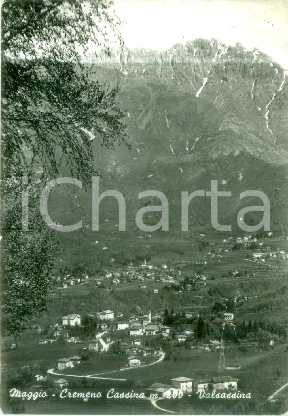 Cartolina originale da collezione 1960 MOGGIO LC Panorama di CREMENO e CASSINA in Valsassina Cartolina FG VG 1