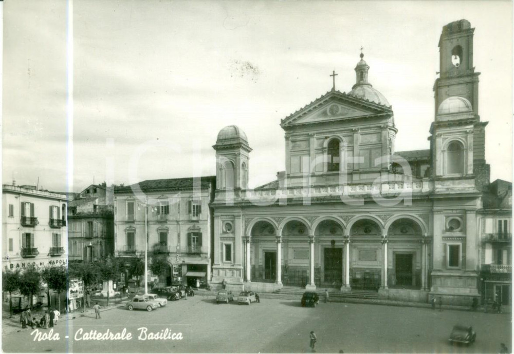 Cartolina originale da collezione 1964 NOLA NA Facciata della Cattedrale Basilica Cartolina FG VG 1