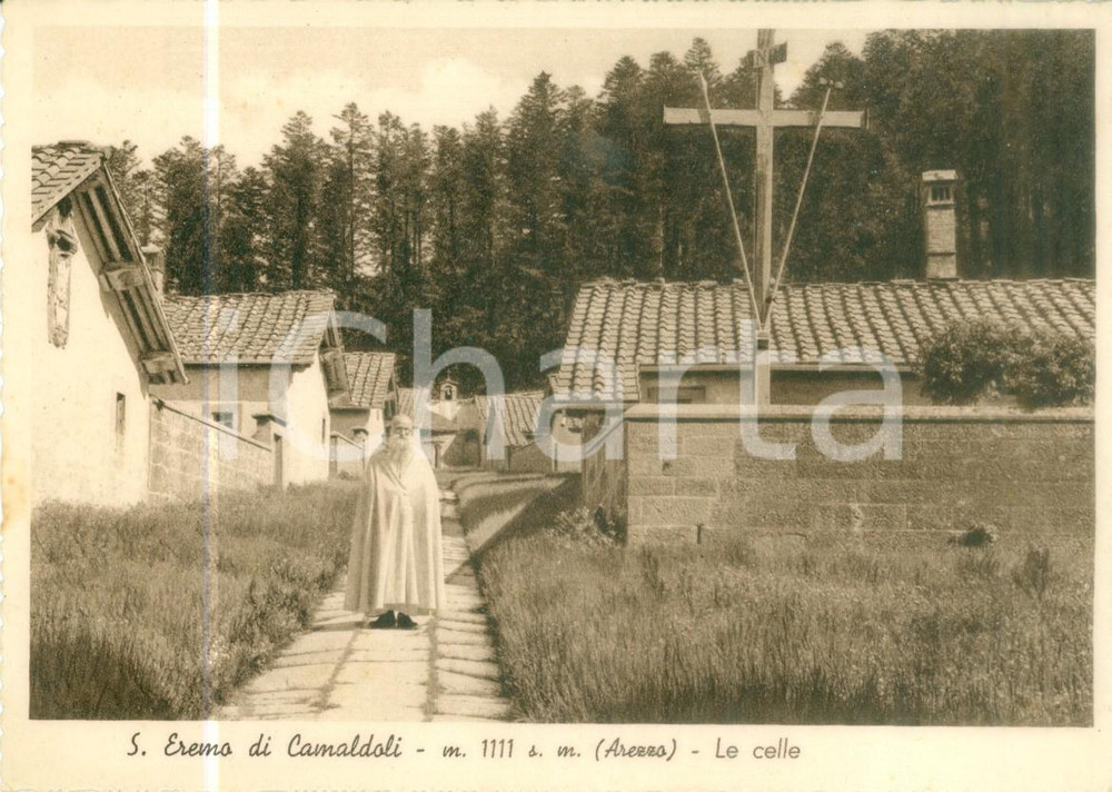 Cartolina originale da collezione 1939 EREMO DI CAMALDOLI AR Monaco benedettino alle celle Cartolina FG NV 1