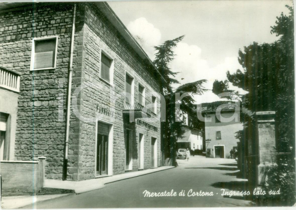 1962 CORTONA (AR) L'ingresso sud di MERCATALE *Cartolina FG VG