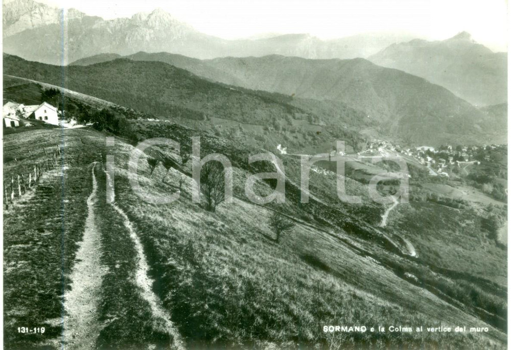 Cartolina originale da collezione 1965 SORMANO CO La COLMA al vertice del muro Cartolina FG VG 1
