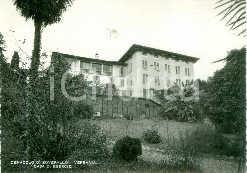 Cartolina originale da collezione 1952 VERBANIA Cenacolo di ZOVERALLO Casa di esercizi Cartolina FG NV 1