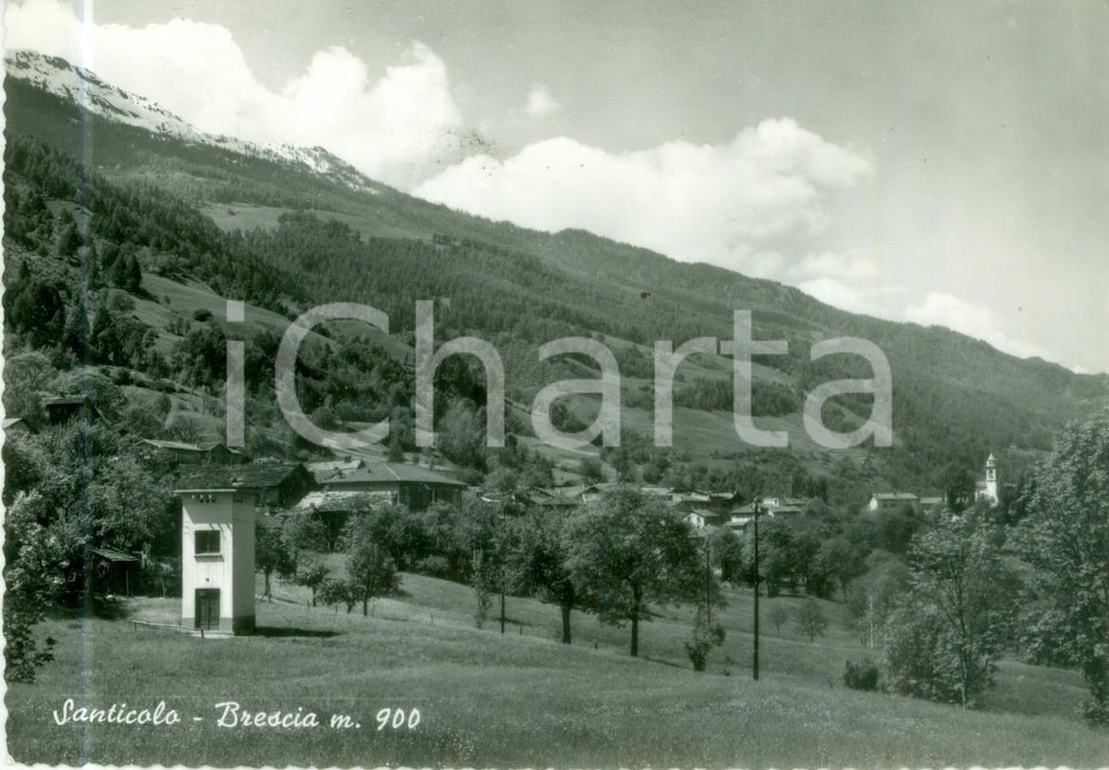 Cartolina originale da collezione 1970 CORTENO GOLGI BS Panorama di SANTICOLO Cartolina FG VG 1