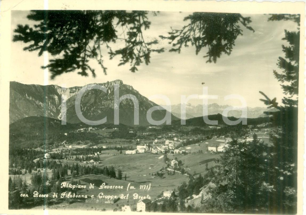 Cartolina originale da collezione 1950 LAVARONE TN Altopiano Becco di FILADONNA Gruppo BRENTA Cartolina FG VG 1