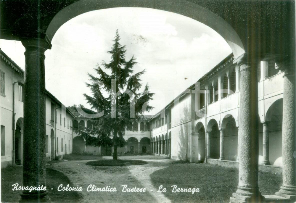 Cartolina originale da collezione 1962 ROVAGNATE LC Colonia climatica bustese LA BERNAGA Cartolina FG VG 1