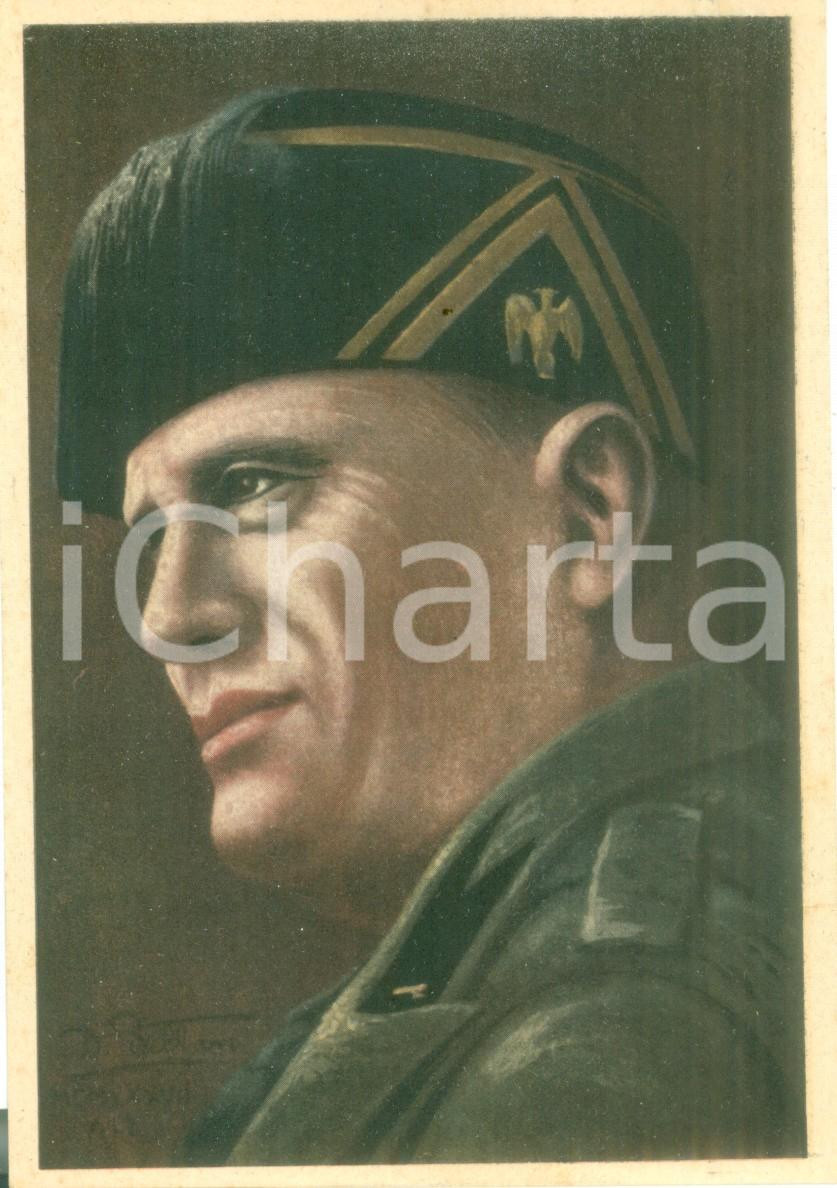 Cartolina originale da collezione 1940 ca Benito MUSSOLINI Illustrata Dandolo BELLINI Cartolina FG NV 1