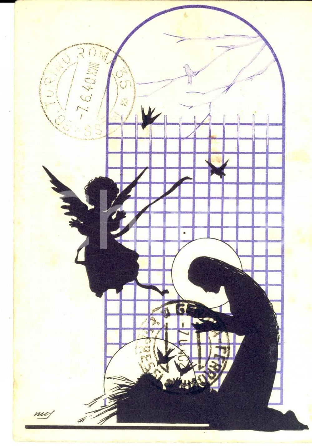 Cartolina originale da collezione 1940 LA SPEZIA NATALE Cartolina ILLUSTRATA MES ed. VITA E PENSIERO 1