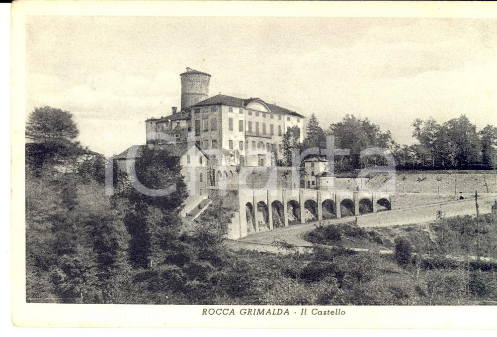 Cartolina originale da collezione 1940 ca ROCCA GRIMALDA AL Veduta del Castello Cartolina FP NV 1