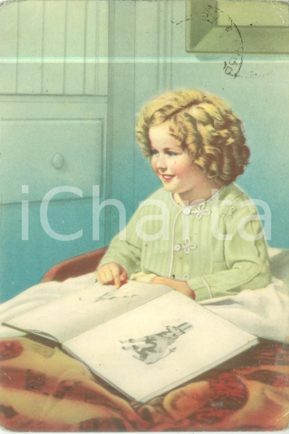 Cartolina originale da collezione 1941 FOX FILM Shirley TEMPLE La più fulgida delle stelle Cartolina ILLUSTRATA FG 1