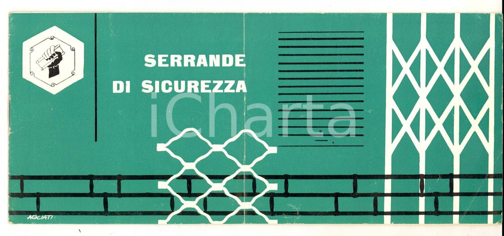 Materiale pubblicitario d’epoca 1950 ca FIRENZE Ditta MONTANI di Franco MEDAGLIA Serrande di sicurezza Libretto 1