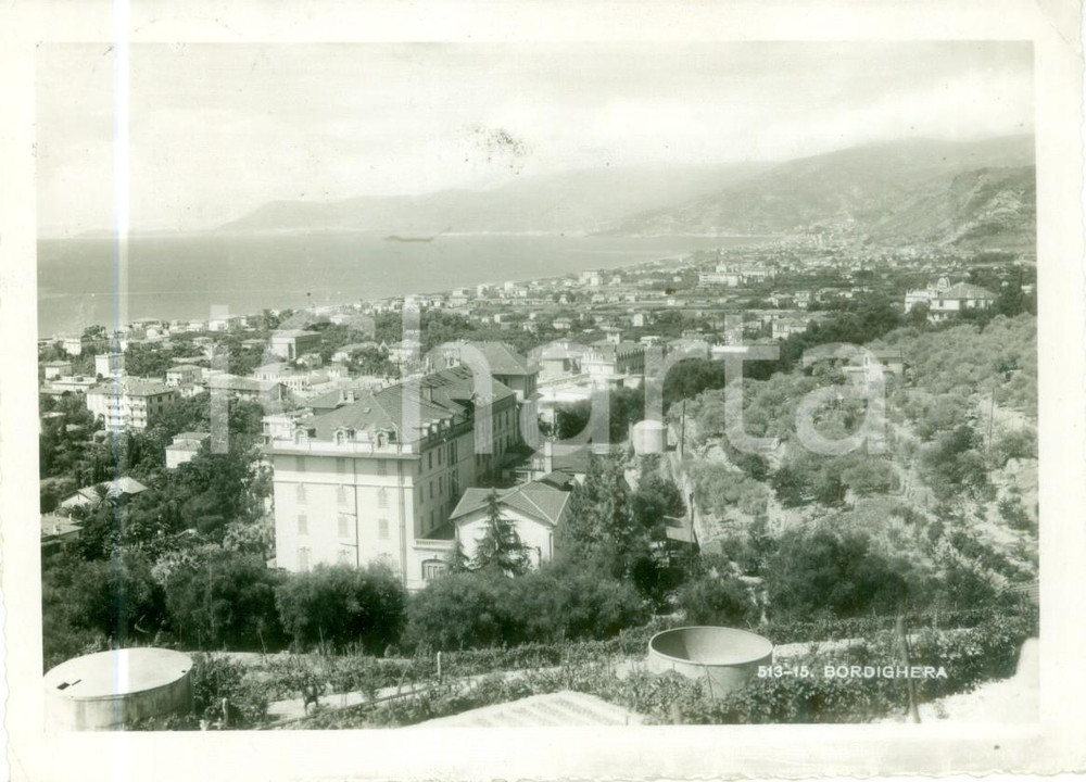 Cartolina originale da collezione 1948 BORDIGHERA IM Panorama del paese e del golfo Cartolina FG VG 1
