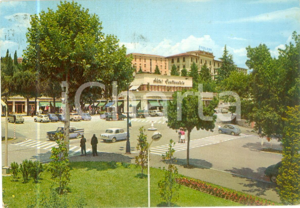 Cartolina originale da collezione 1961 CHIANCIANO TERME SI Hotel Continental Piazza ITALIA Cartolina VINTAGE FG 1