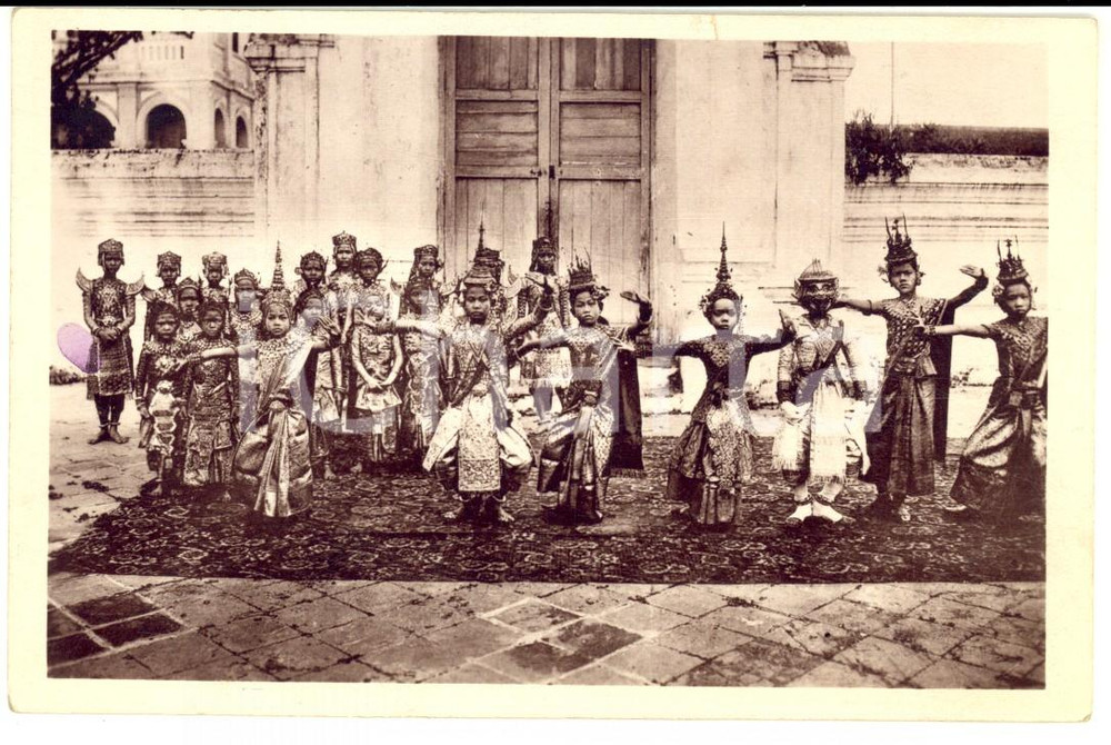 Cartolina originale da collezione 1931 PARIS Exposition Coloniale  Danseuses cambodgiennes Carte postale 1