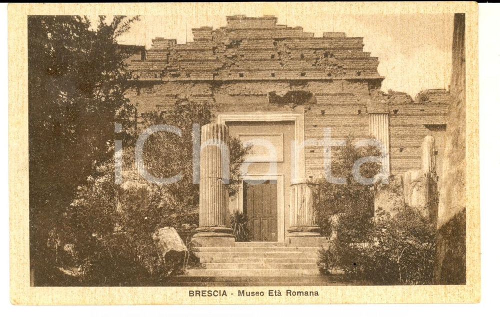 Cartolina originale da collezione 1930 BRESCIA Museo EtÃ  Romana Cartolina postale FP VG 1
