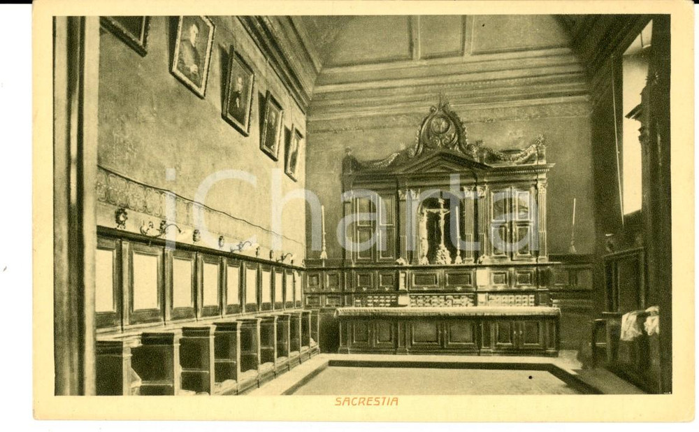 Cartolina originale da collezione 1930 ca TORINO Santuario MARIA AUSILIATRICE   Sacrestia Cartolina FP NV 1