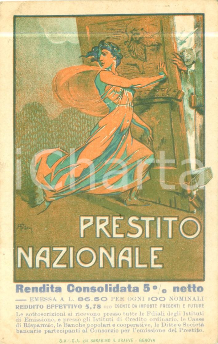 Cartolina originale da collezione 1918 WW1 PROPAGANDA Prestito Nazionale rendita 5% Cartolina ILLUSTRATA FP NV 1