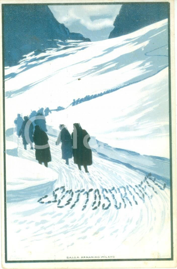 Cartolina originale da collezione 1915 ca PROPAGANDA WW1 Sottoscrivete prestito per i soldati Cartolina FP NV 1