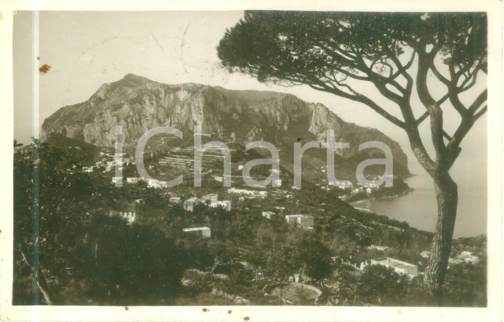 Cartolina originale da collezione 1945 ca CAPRI NA Panorama dell isola Cartolina postale FP VG 1