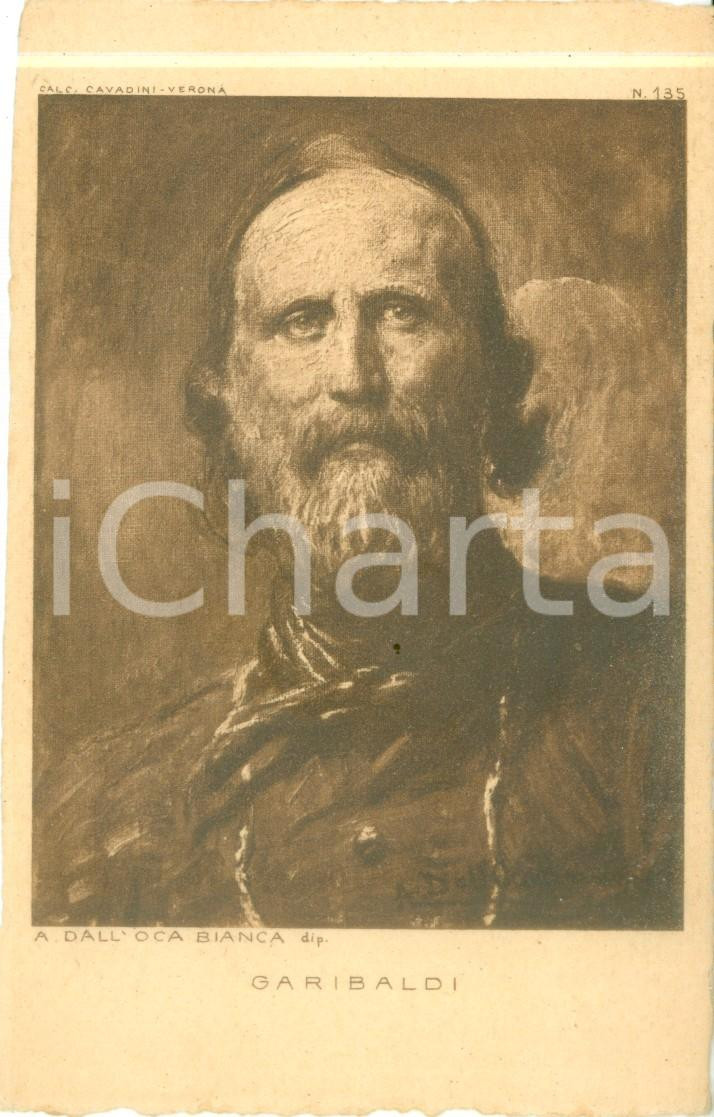 Cartolina originale da collezione 1930 ca Giuseppe GARIBALDI Illustratore Angelo DALL OCA BIANCA Cartolina FP NV 1