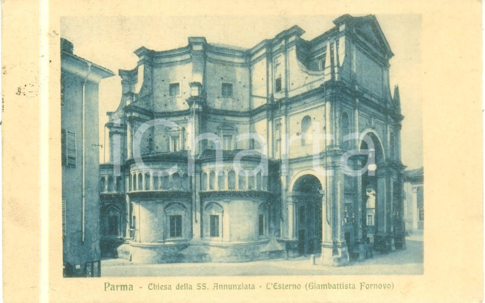 Cartolina originale da collezione 1915 PARMA Esterno della chiesa dell Annunziata Cartolina FP VG 1