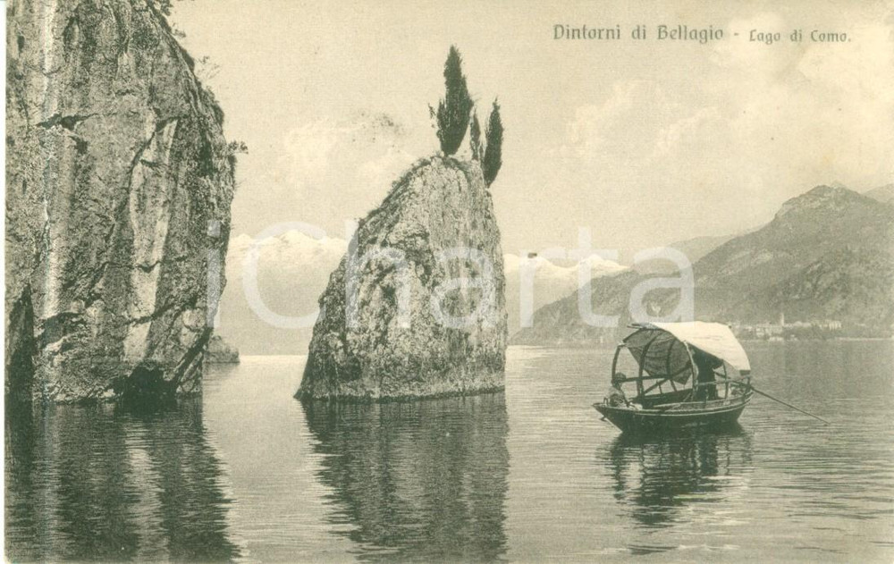 Cartolina originale da collezione 1930 ca BELLAGIO CO Batell in navigazione sul Lago di COMO Cartolina FP NV 1