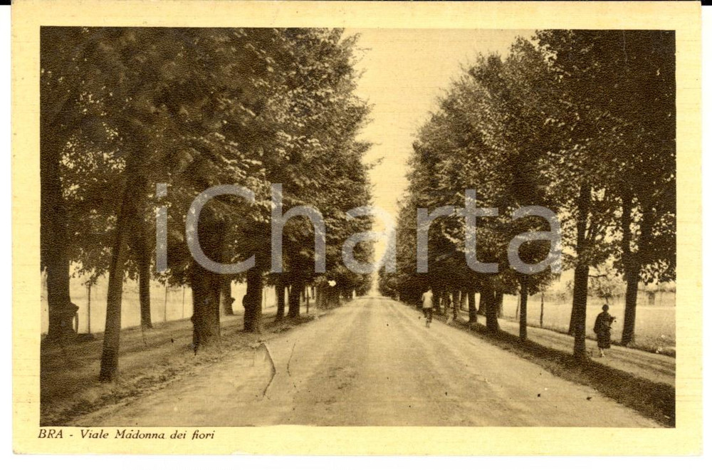 Cartolina originale da collezione 1933 BRA CN Viale Madonna dei Fiori Cartolina ANIMATA FP VG 1