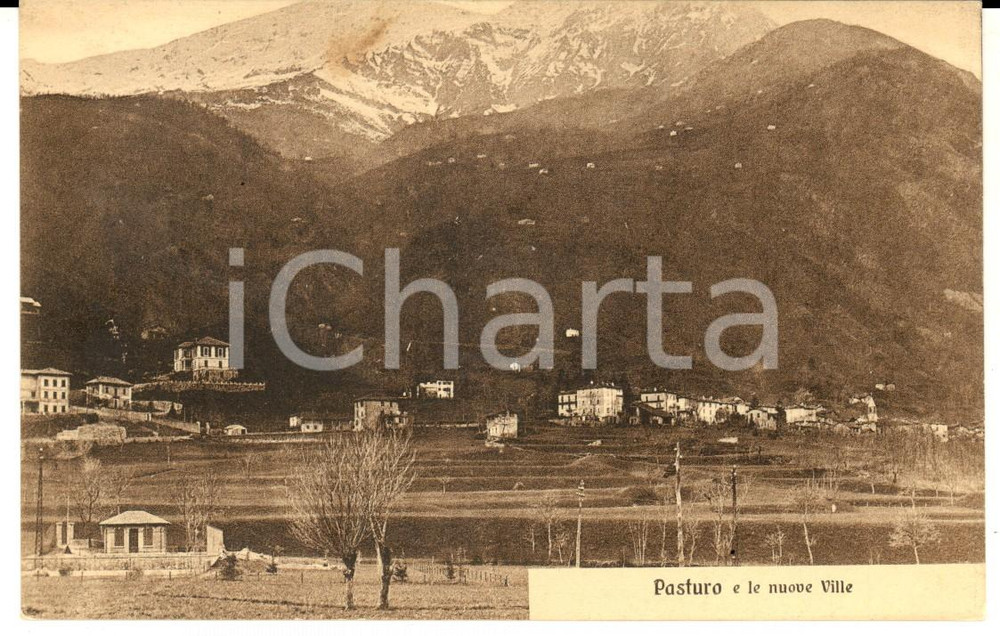 Cartolina originale da collezione 1931 PASTURO LC Nuove ville della VALSASSINA Cartolina FP VG 1