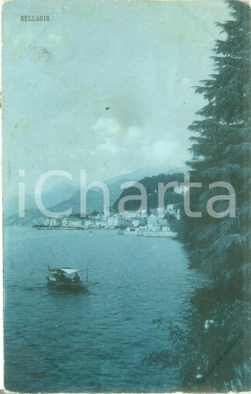 Cartolina originale da collezione 1930 ca BELLAGIO CO Batell in navigazione sul Lago di COMO Cartolina FP NV 1