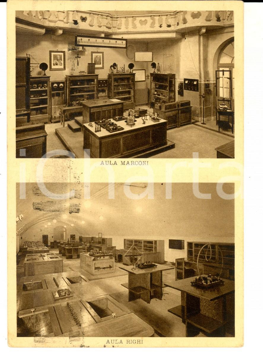 Cartolina originale da collezione 1937 PAVIA Scuola 3° Reggimento Genio  Aule MARCONI e RIGHI Cartolina FG VG 1