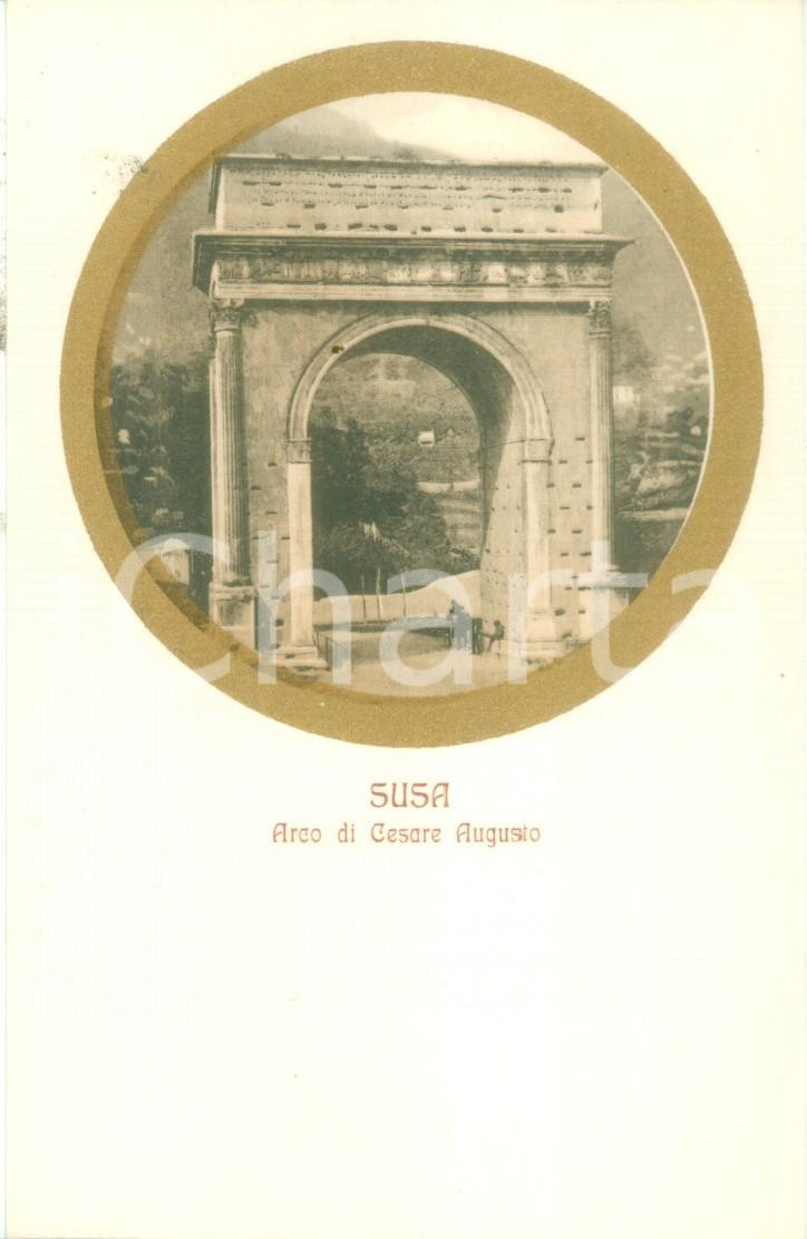 Cartolina originale da collezione 1930 ca SUSA TO Arco di Cesare Augusto Cartolina postale FP NV 1
