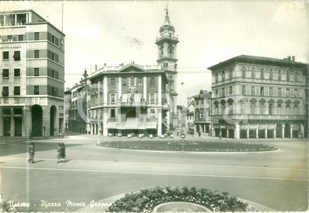 Cartolina originale da collezione 1961 VARESE Veduta di Piazza MONTE GRAPPA Cartolina FG VG 1