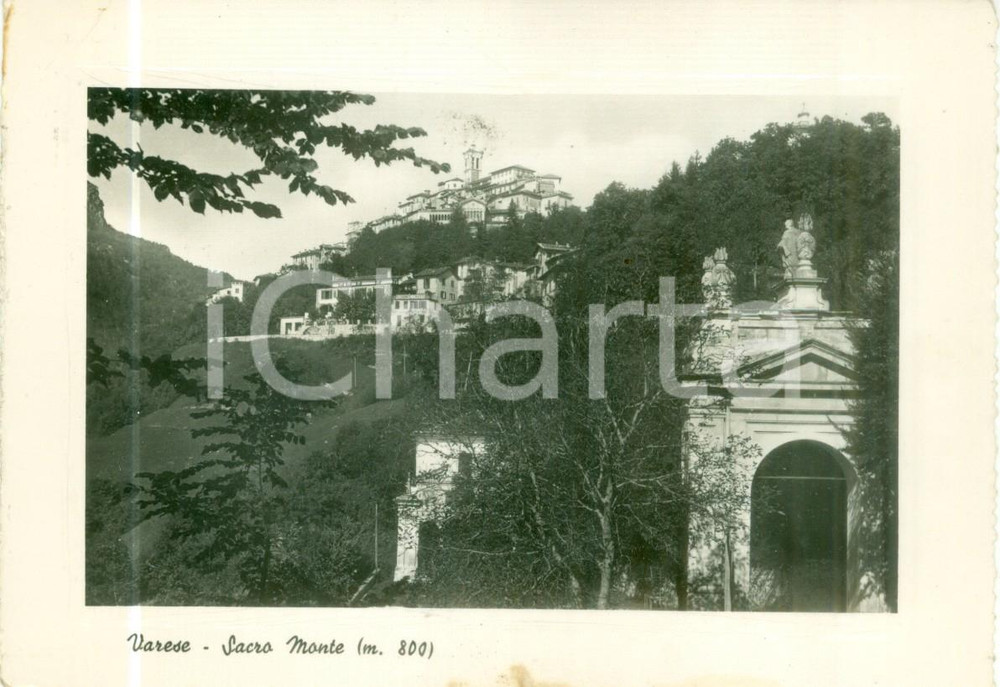 Cartolina originale da collezione 1951 VARESE Veduta del Sacro Monte Cartolina postale FG VG 1
