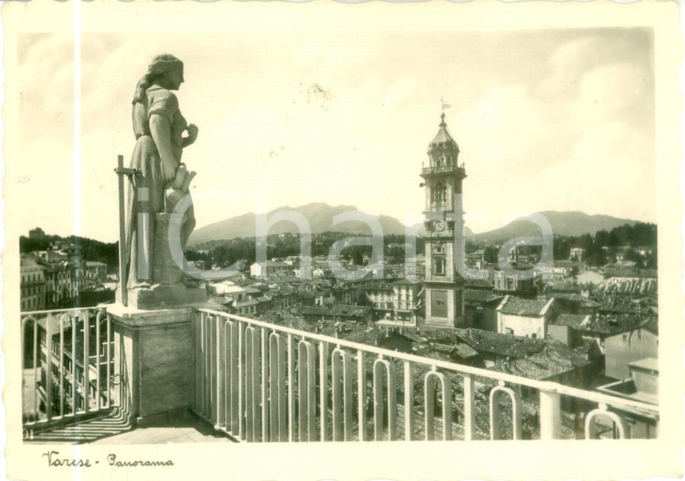Cartolina originale da collezione 1935 VARESE Panorama dalla terrazza Cartolina postale FG VG 1