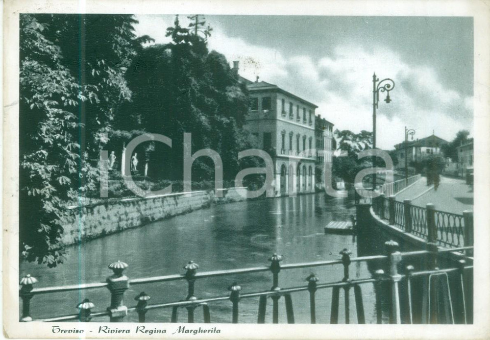 Cartolina originale da collezione 1947 TREVISO Veduta della Riviera Regina Margherita Cartolina FG VG 1