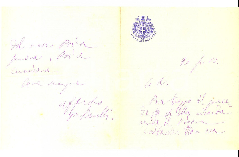 Autografo originale 1883 ROMA On. Paolo BOSELLI promette istanza presso RATTAZZI AUTOGRAFO 1