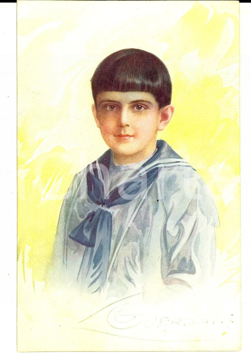 Cartolina originale da collezione 1910 ca RITRATTI SAVOIA Principe ereditario Umberto Cartolina ill. GUERZONI 1