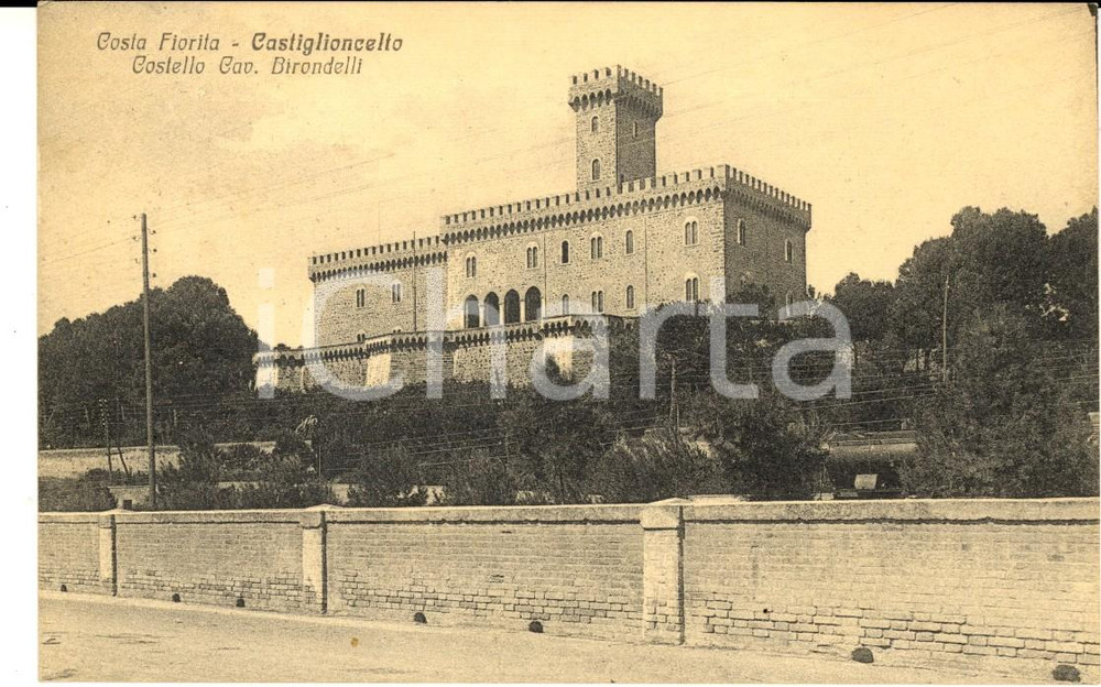 Cartolina originale da collezione 1933 CASTIGLIONCELLO LI Castello del cav. BIRINDELLI Cartolina postale FP VG 1