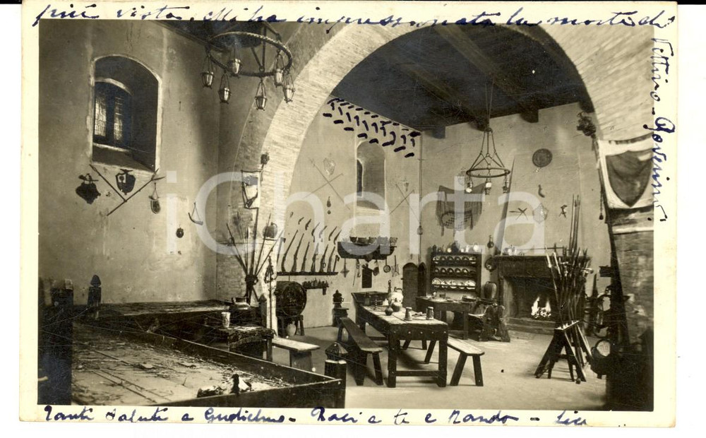 Cartolina originale da collezione 1939 GRADARA PU Castello MALATESTIANO  Corpo di Guardia Cartolina FP VG 1