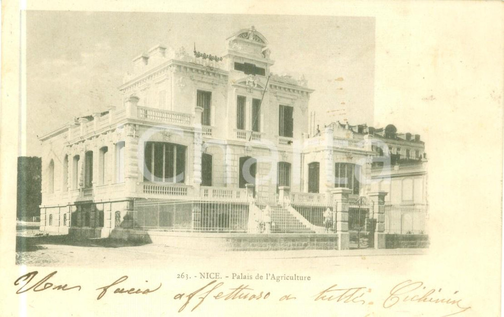 Cartolina originale da collezione 1902 NICE FRANCE Le Palais de l Agriculture Cartolina FP VG 1