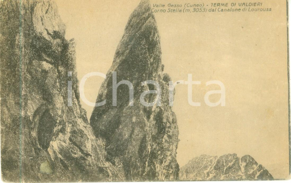 Cartolina originale da collezione 1961 VALDIERI CN Il Corno STELLA in Valle Gesso Cartolina FP VG 1