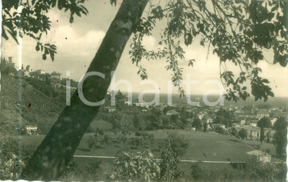 Cartolina originale da collezione 1943 CONEGLIANO TV Panorama di scorcio dal bosco Cartolina FP VG 1