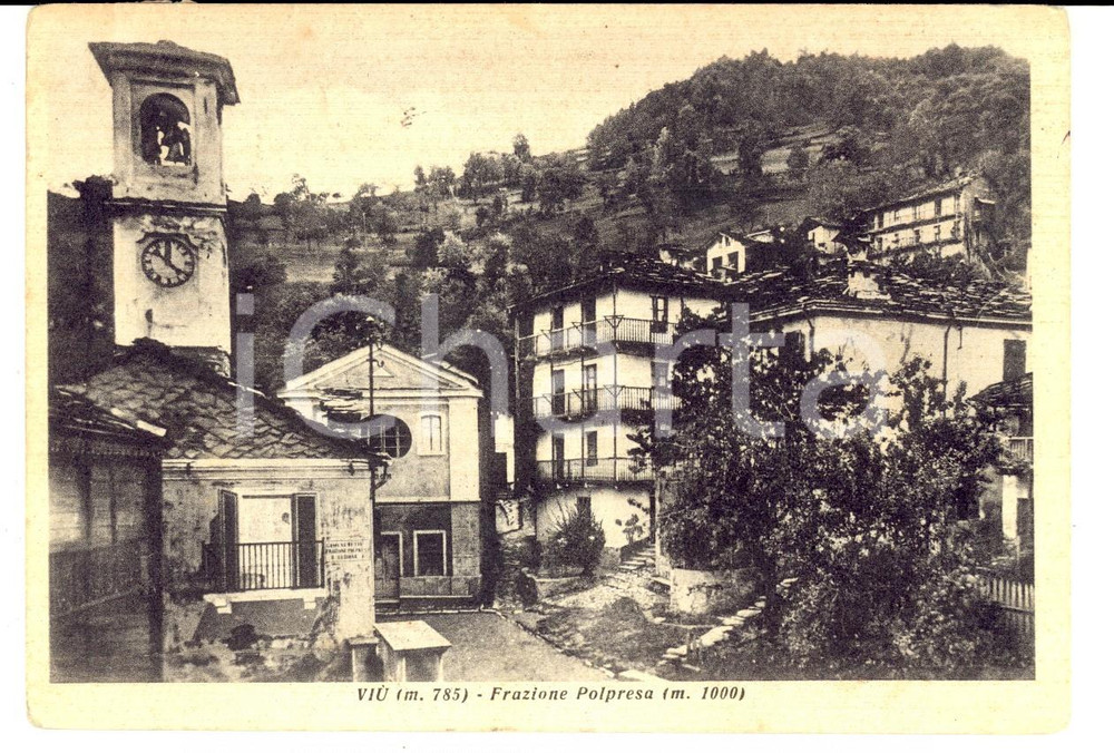 Cartolina originale da collezione 1951 VIU  TO Veduta della frazione POLPRESA Cartolina postale FG VG 1