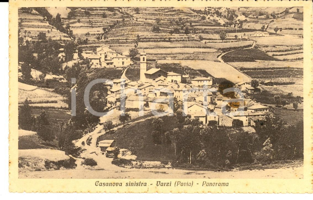 Cartolina originale da collezione 1920 ca CASANOVA  VARZI PV Veduta panoramica Cartolina FP VG 1