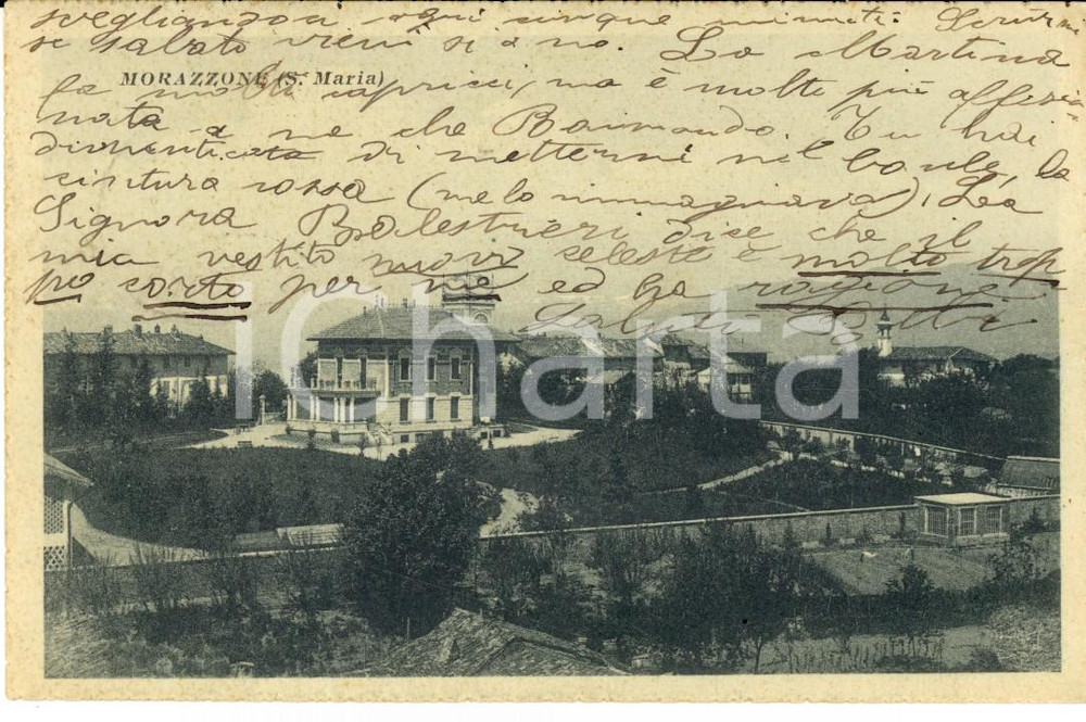 Cartolina originale da collezione 1916 MORAZZONE VA Veduta SANTA MARIA Cartolina postale FP VG 1