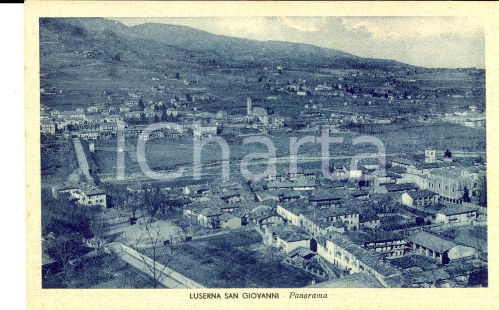 Cartolina originale da collezione 1943 LUSERNA SAN GIOVANNI TO Panorama del paese Cartolina FP NV 1
