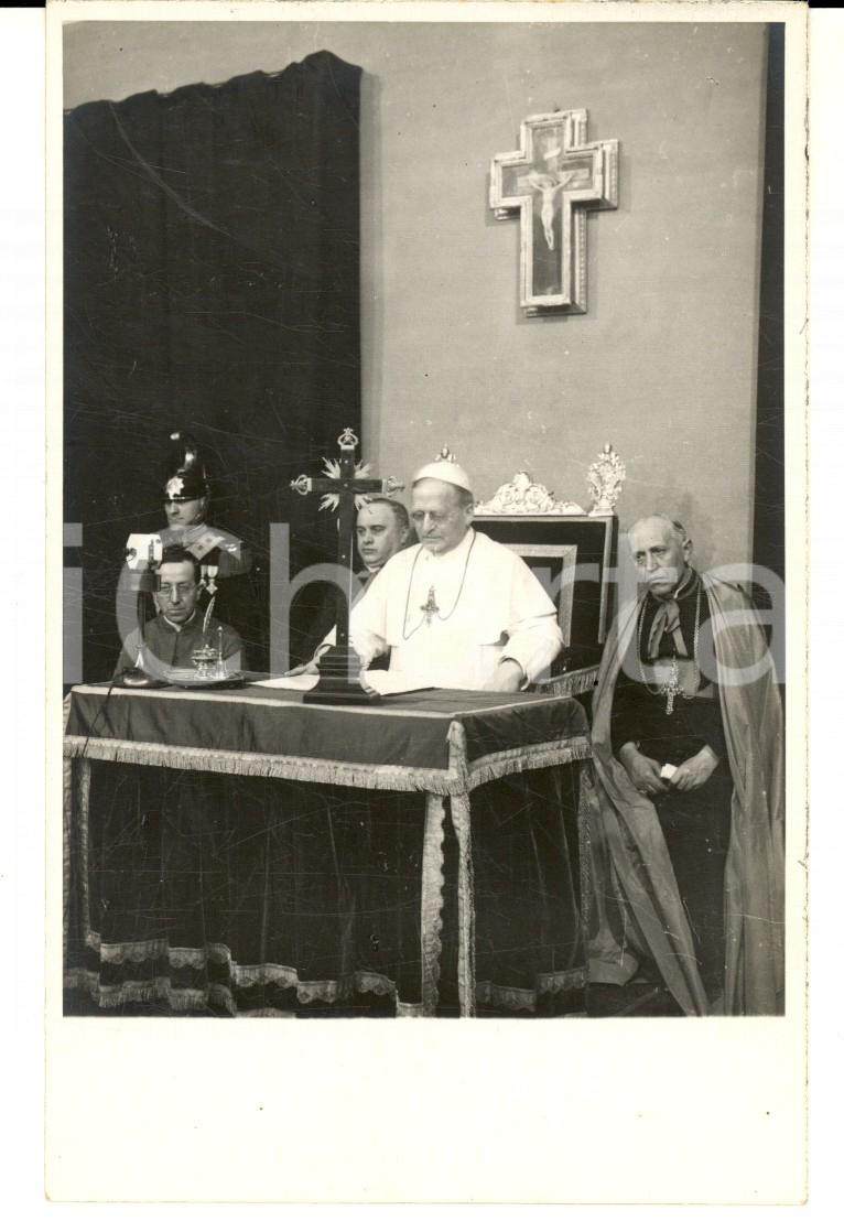 Cartolina originale da collezione 1935 ca ROMA Papa Pio XI alla scrivania Foto cartolina postale FP NV 1