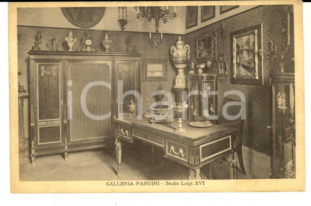 Cartolina originale da collezione 1930 ca MILANO Galleria PANDINI  Studio Luigi XVI Cartolina pubblicitaria FP 1
