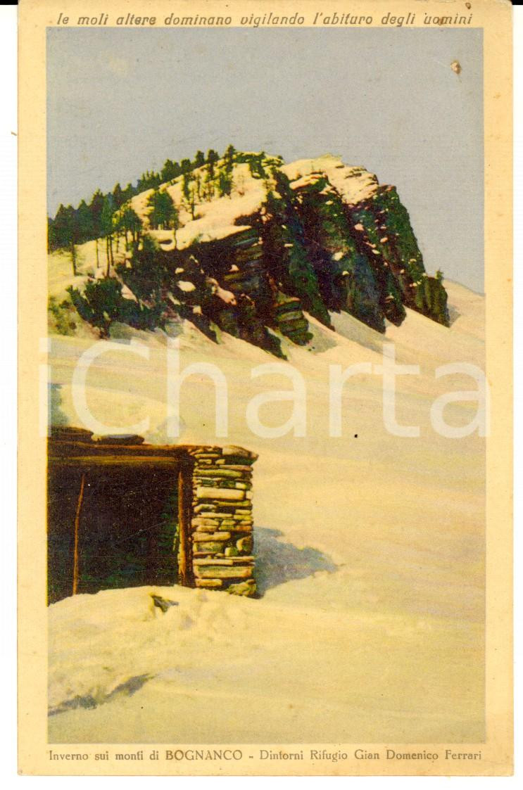 Cartolina originale da collezione 1915 ca BOGNANCO VB Dintorni rifugio GIAN DOMENICO FERRARI Cartolina FP NV 1